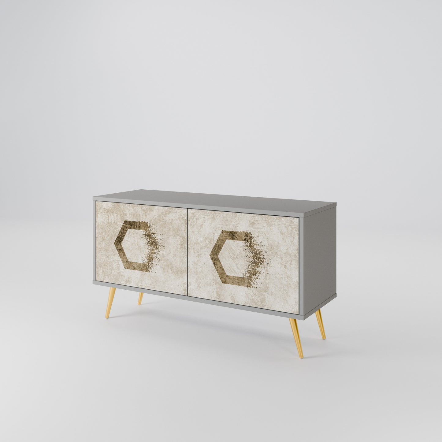 HEXAGONAL SHAPES Mobile TV Compatto a 2 Ante