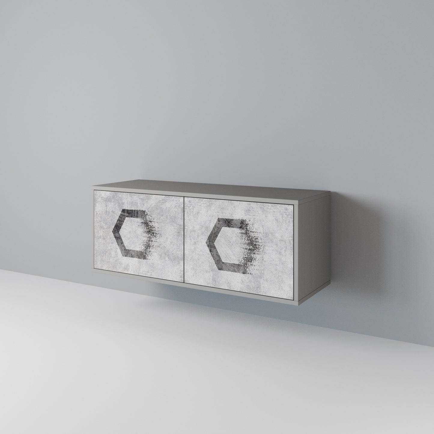 HEXAGONAL FIGURES Mobile TV Compatto a 2 Ante