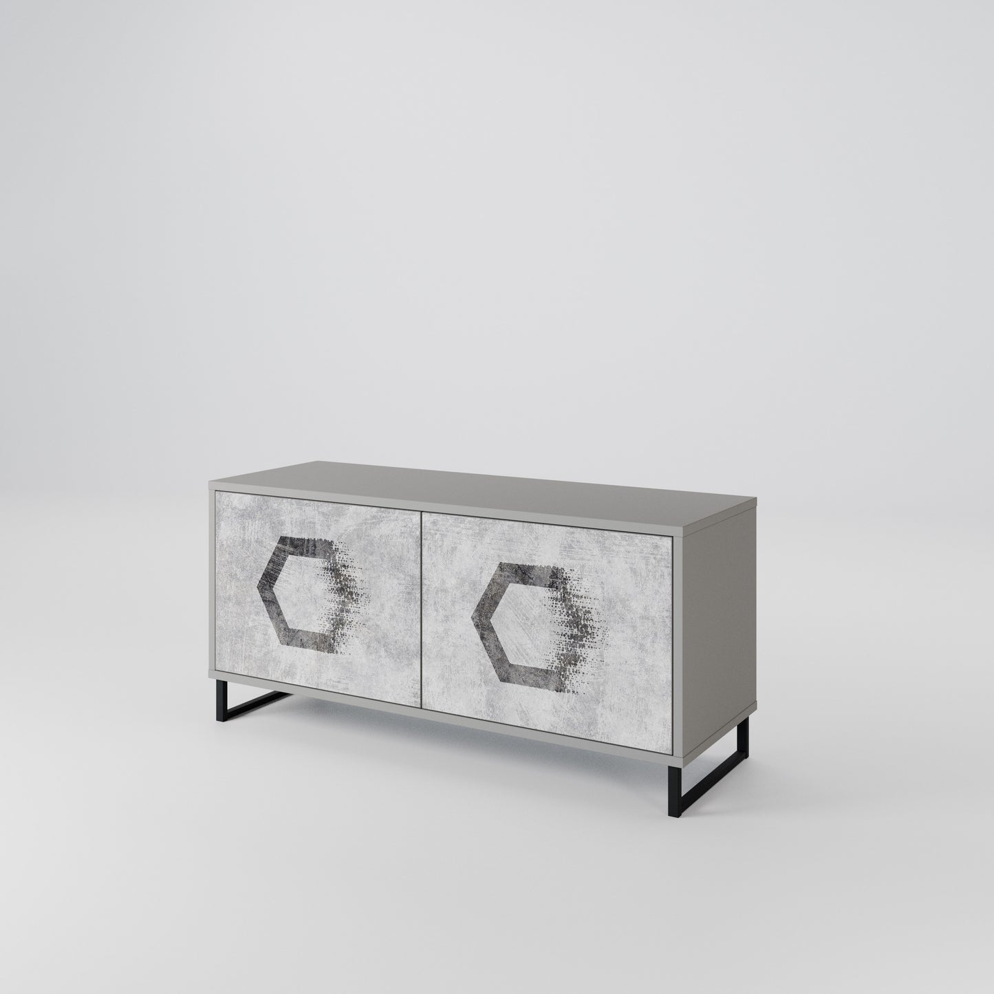 HEXAGONAL FIGURES Mobile TV Compatto a 2 Ante