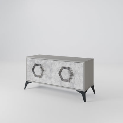 HEXAGONAL FIGURES Mobile TV Compatto a 2 Ante
