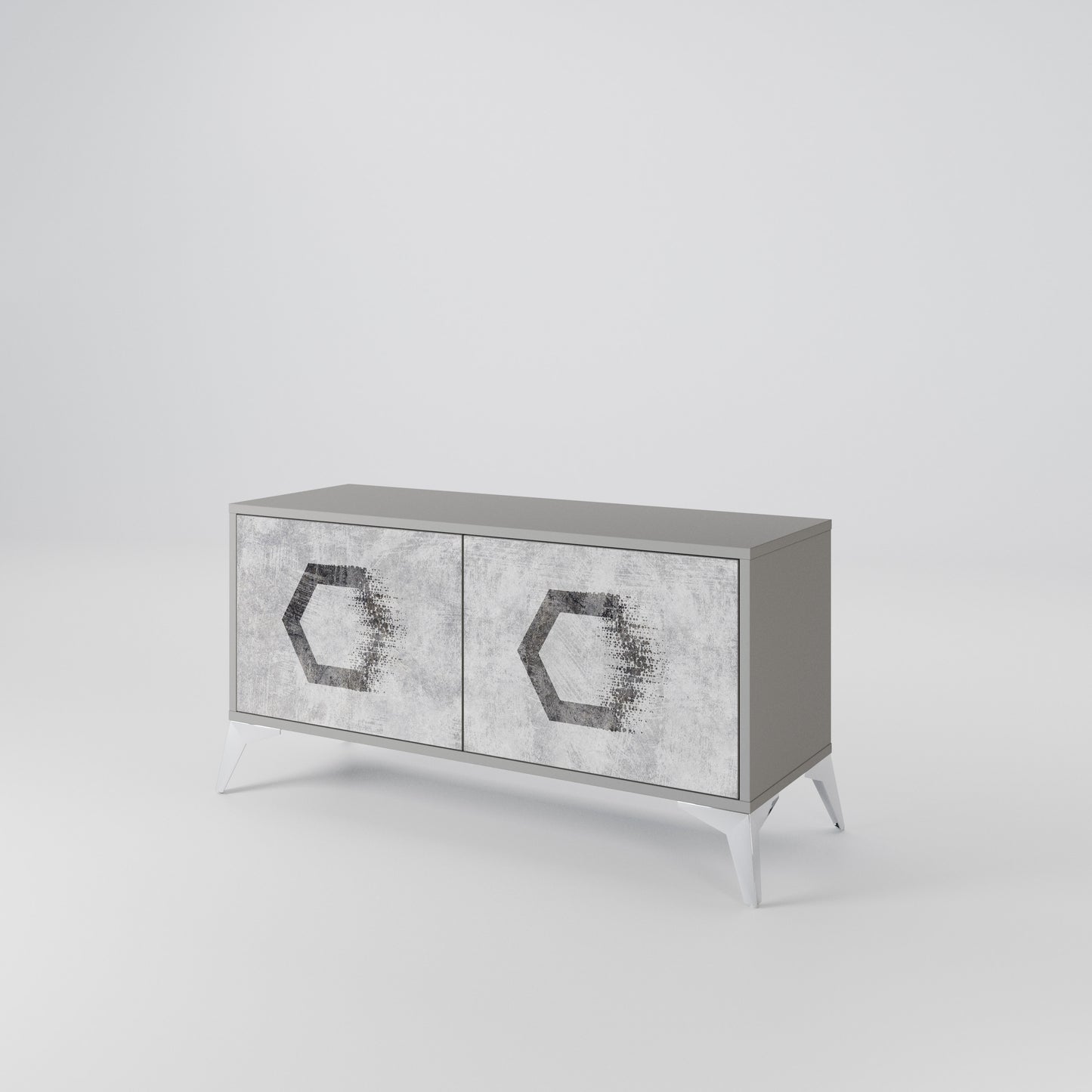 HEXAGONAL FIGURES Mobile TV Compatto a 2 Ante