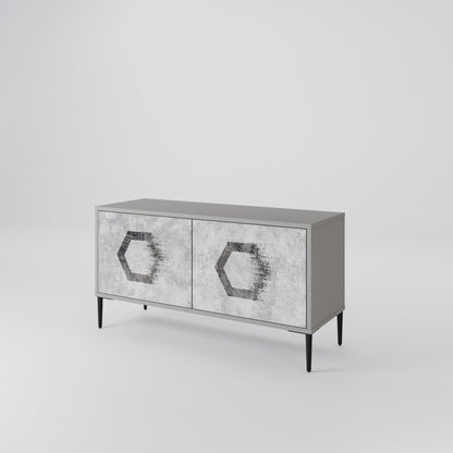 HEXAGONAL FIGURES Mobile TV Compatto a 2 Ante
