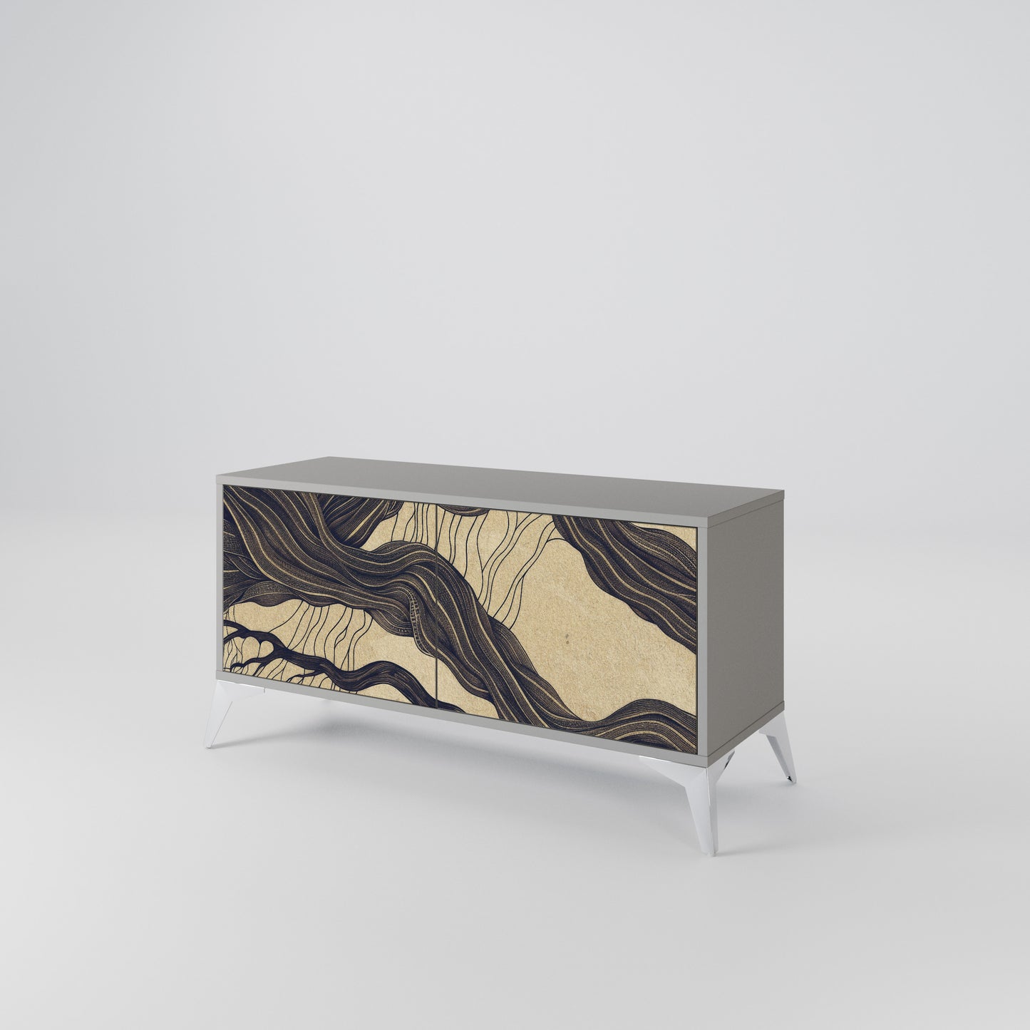 UNIFIED FRAGMENTS Compact 2-Door TV Cabinet