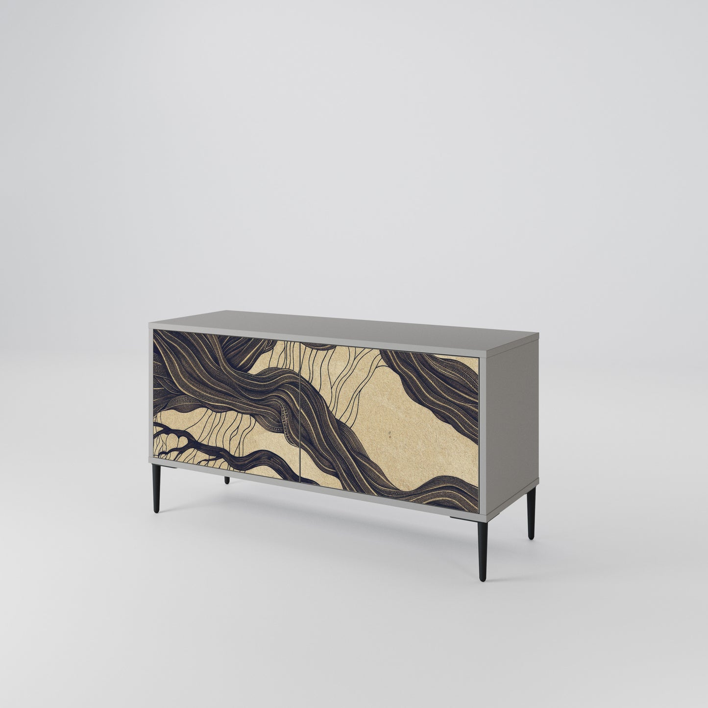 UNIFIED FRAGMENTS Compact 2-Door TV Cabinet