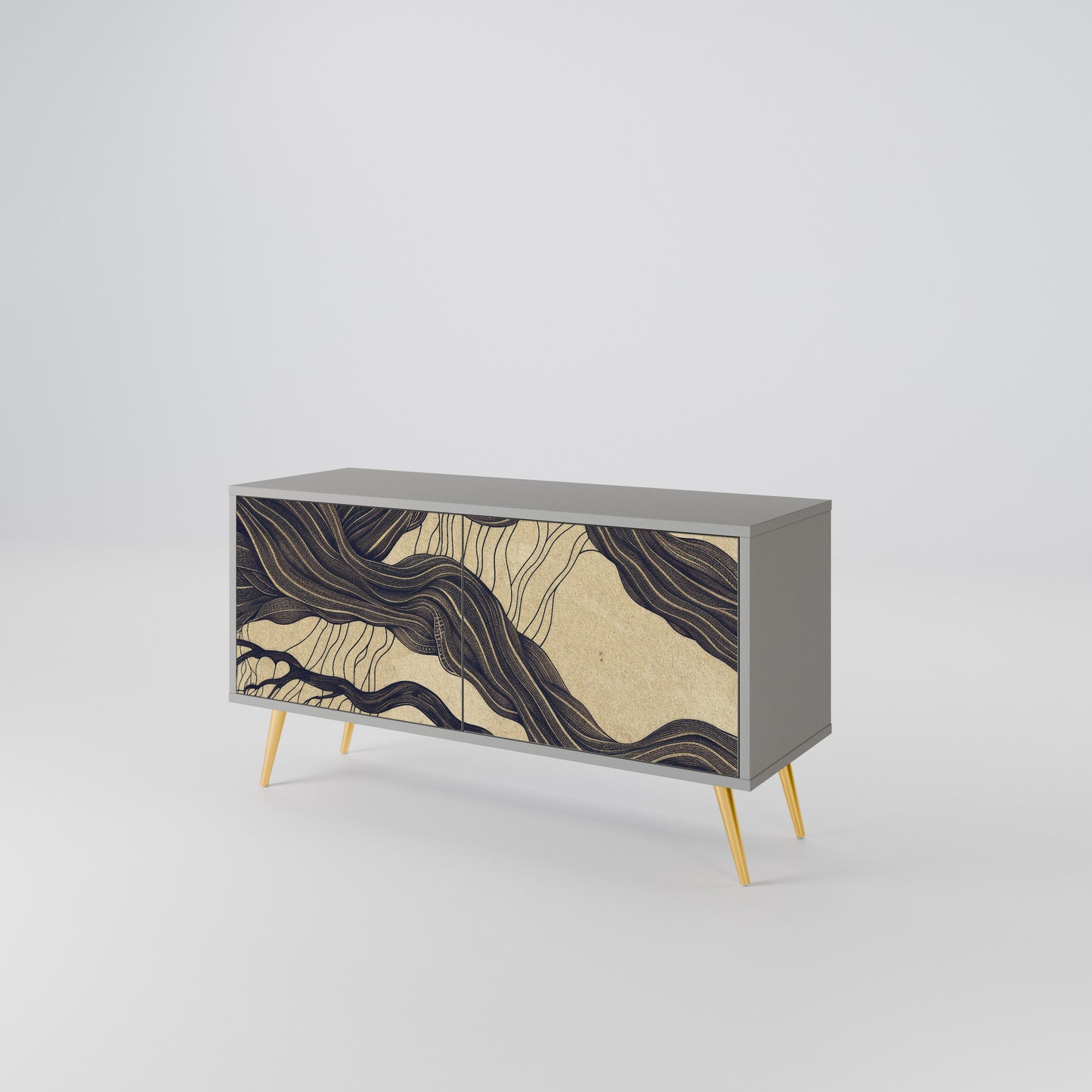 UNIFIED FRAGMENTS Compact 2-Door TV Cabinet