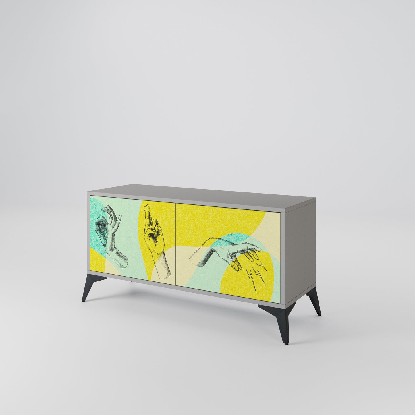 BODY LANGUAGE Compact 2-Door TV Cabinet