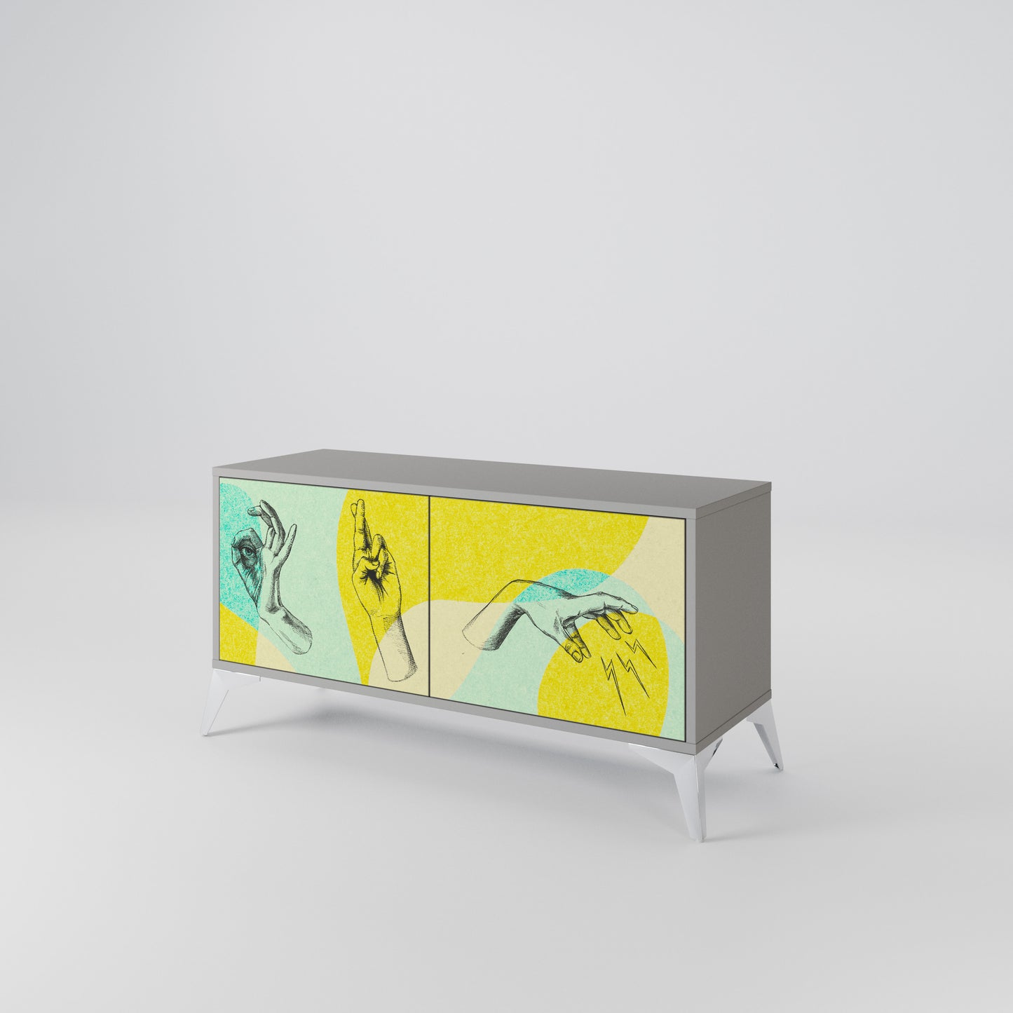 BODY LANGUAGE Compact 2-Door TV Cabinet