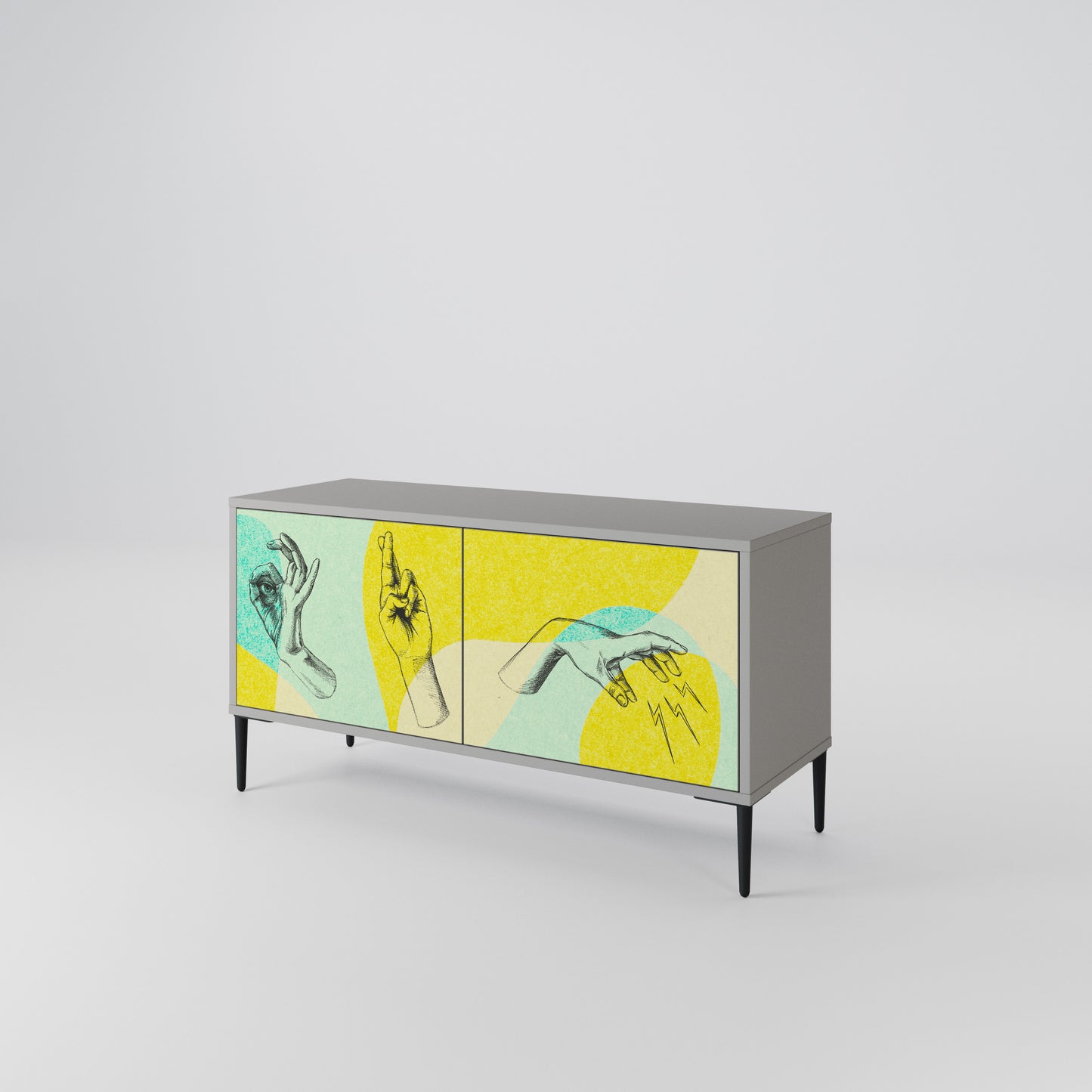 BODY LANGUAGE Compact 2-Door TV Cabinet