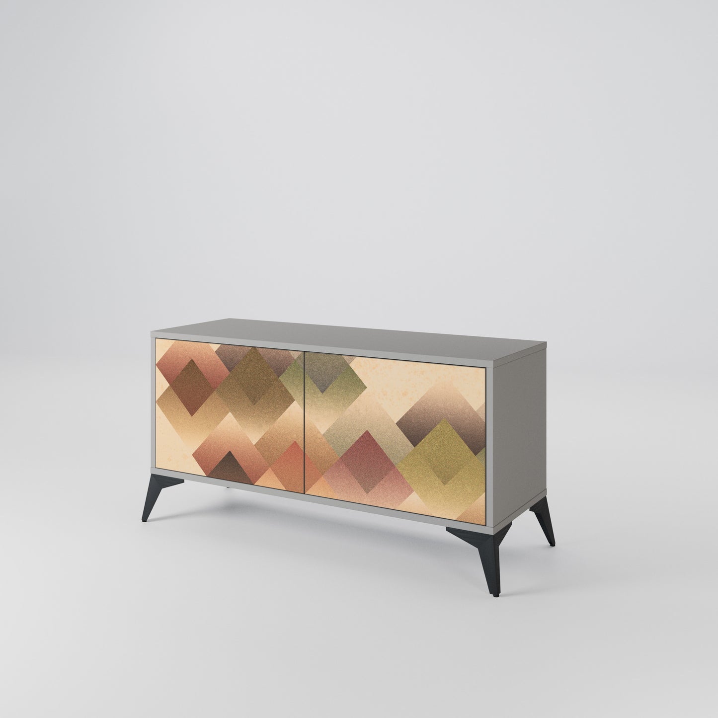 GEOMETRIC FUSION Compact 2-Door TV Cabinet