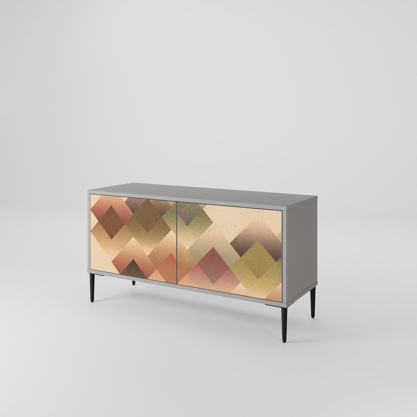 GEOMETRIC FUSION Compact 2-Door TV Cabinet