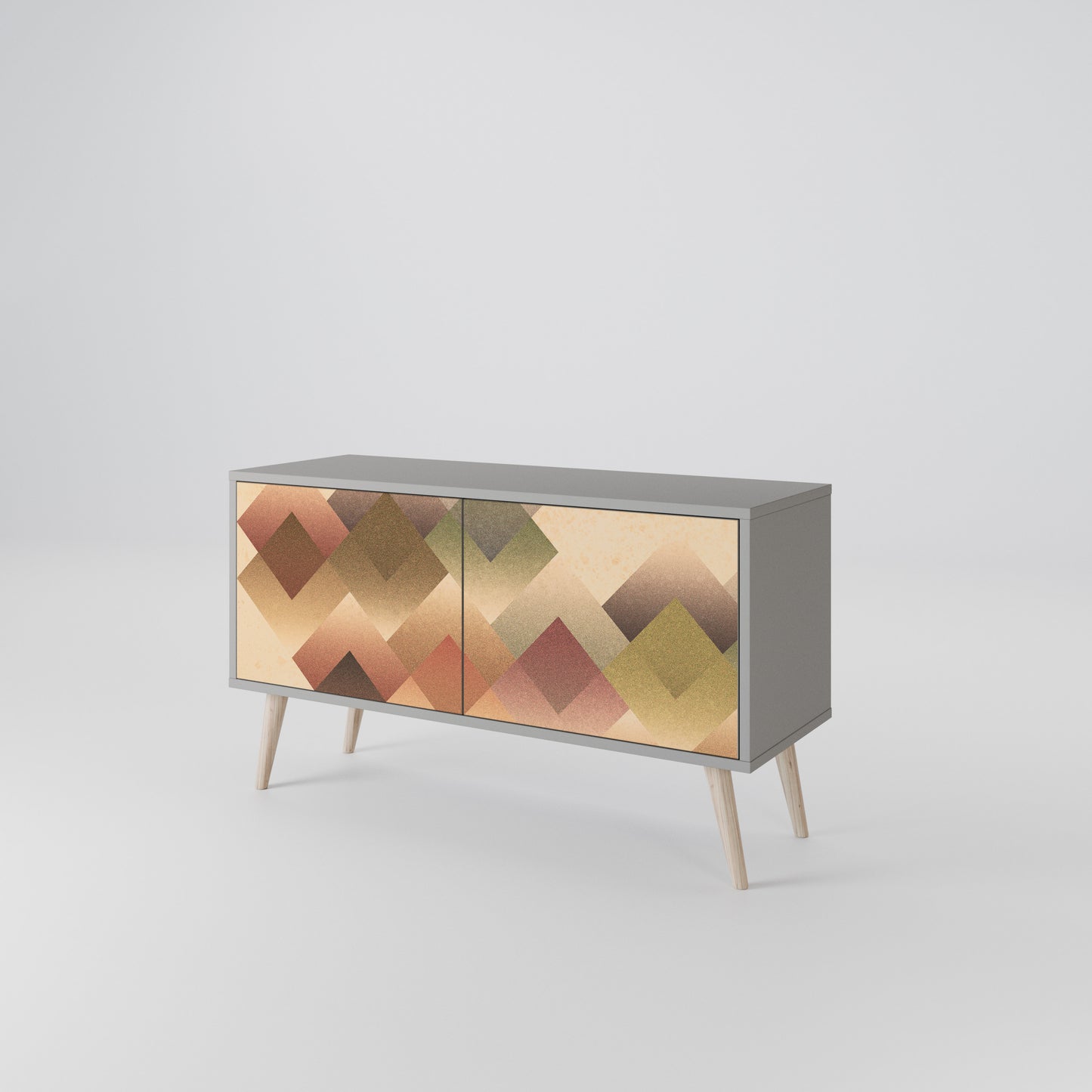 GEOMETRIC FUSION Compact 2-Door TV Cabinet