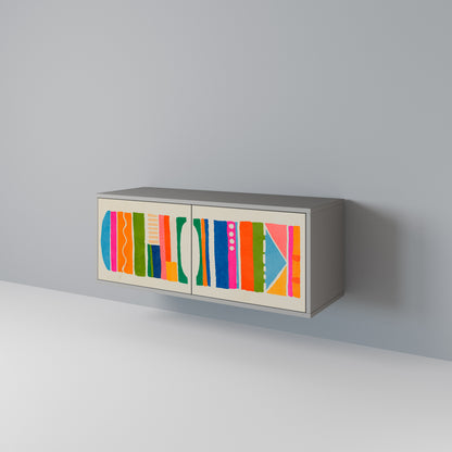 GEOMETRIC SHINE Compact 2-Door TV Cabinet