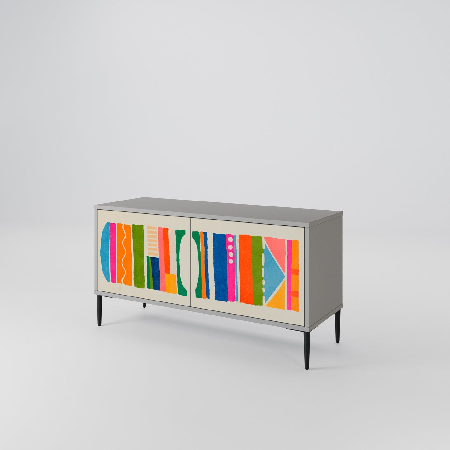 GEOMETRIC SHINE Compact 2-Door TV Cabinet