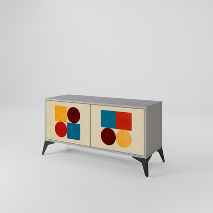 GEOMETRIC PUZZLE Mobile TV Compatto a 2 Ante