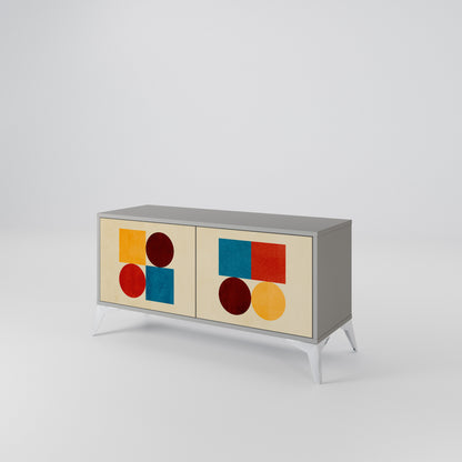 GEOMETRIC PUZZLE Mobile TV Compatto a 2 Ante