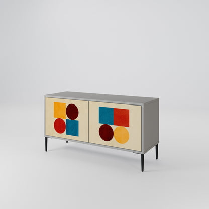 GEOMETRIC PUZZLE Mobile TV Compatto a 2 Ante