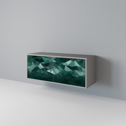 POLYGONAL FLOATING Compact 2-Door TV Cabinet