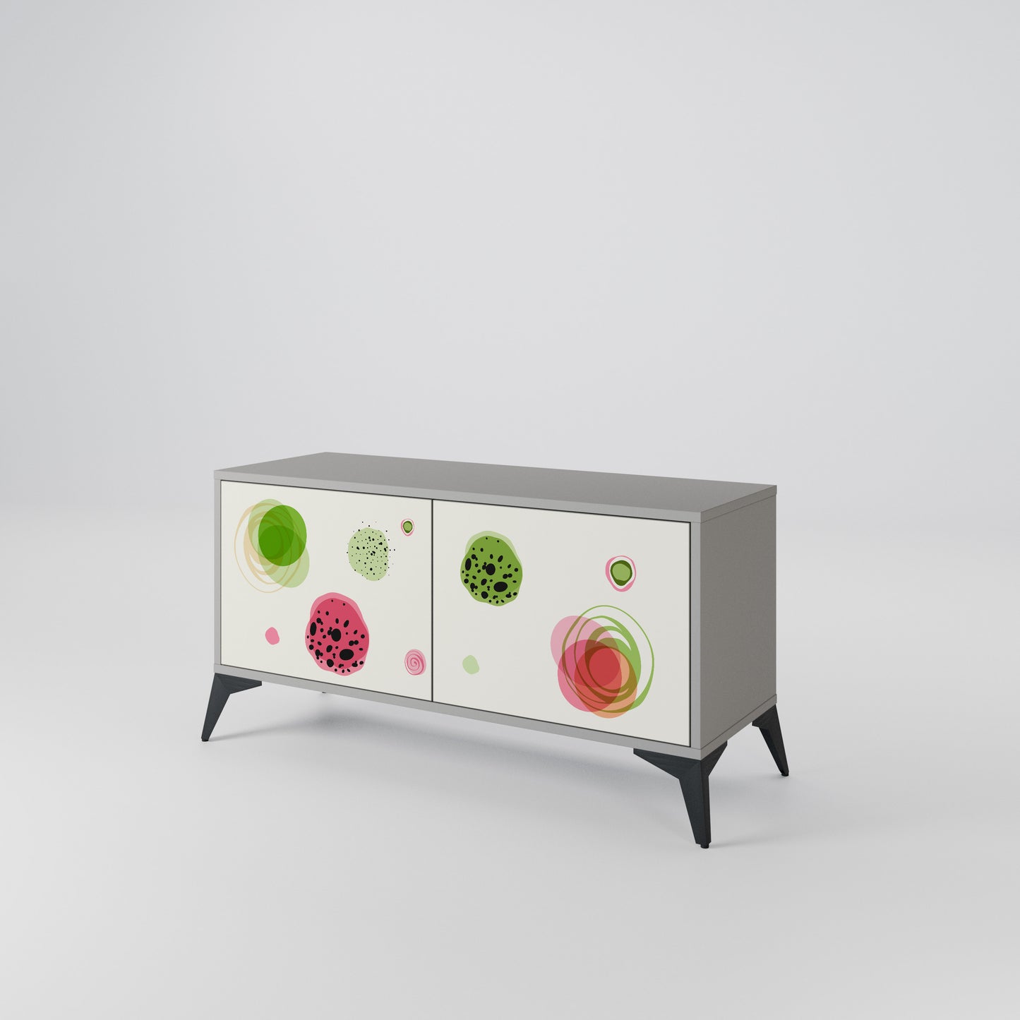 COLORFUL COSMOS Compact 2-Door TV Cabinet