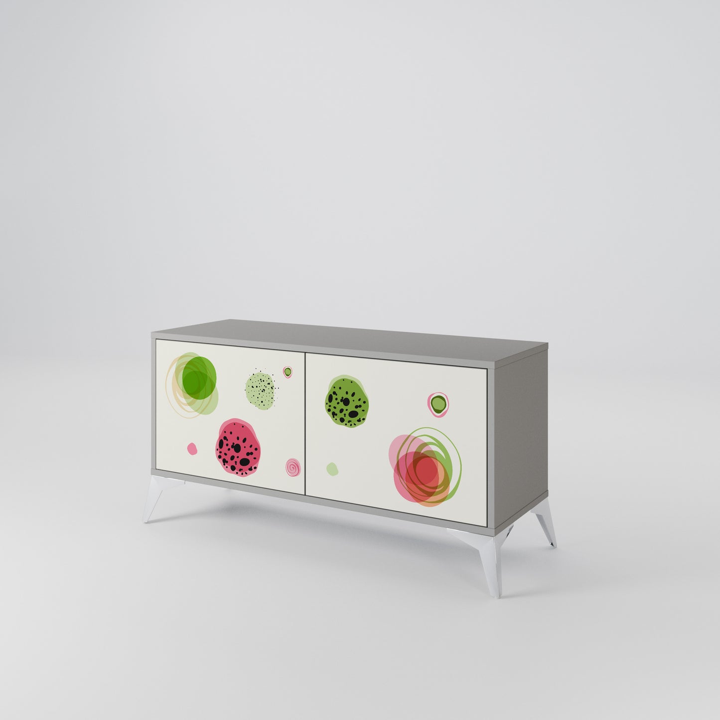 COLORFUL COSMOS Compact 2-Door TV Cabinet