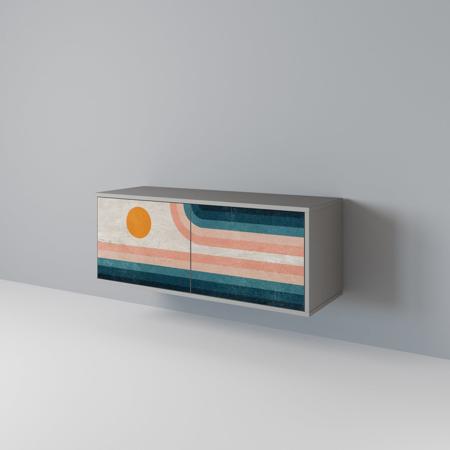 TWO HALVES Compact 2-Door TV Cabinet