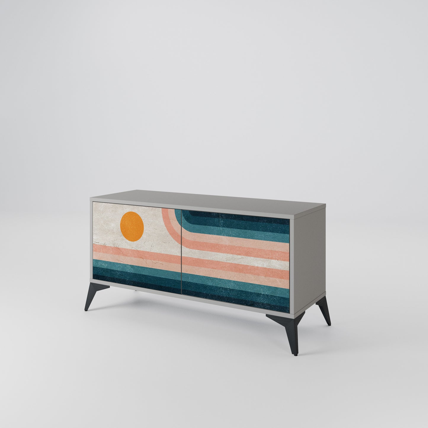 TWO HALVES Compact 2-Door TV Cabinet