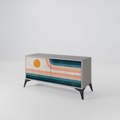 TWO HALVES Compact 2-Door TV Cabinet