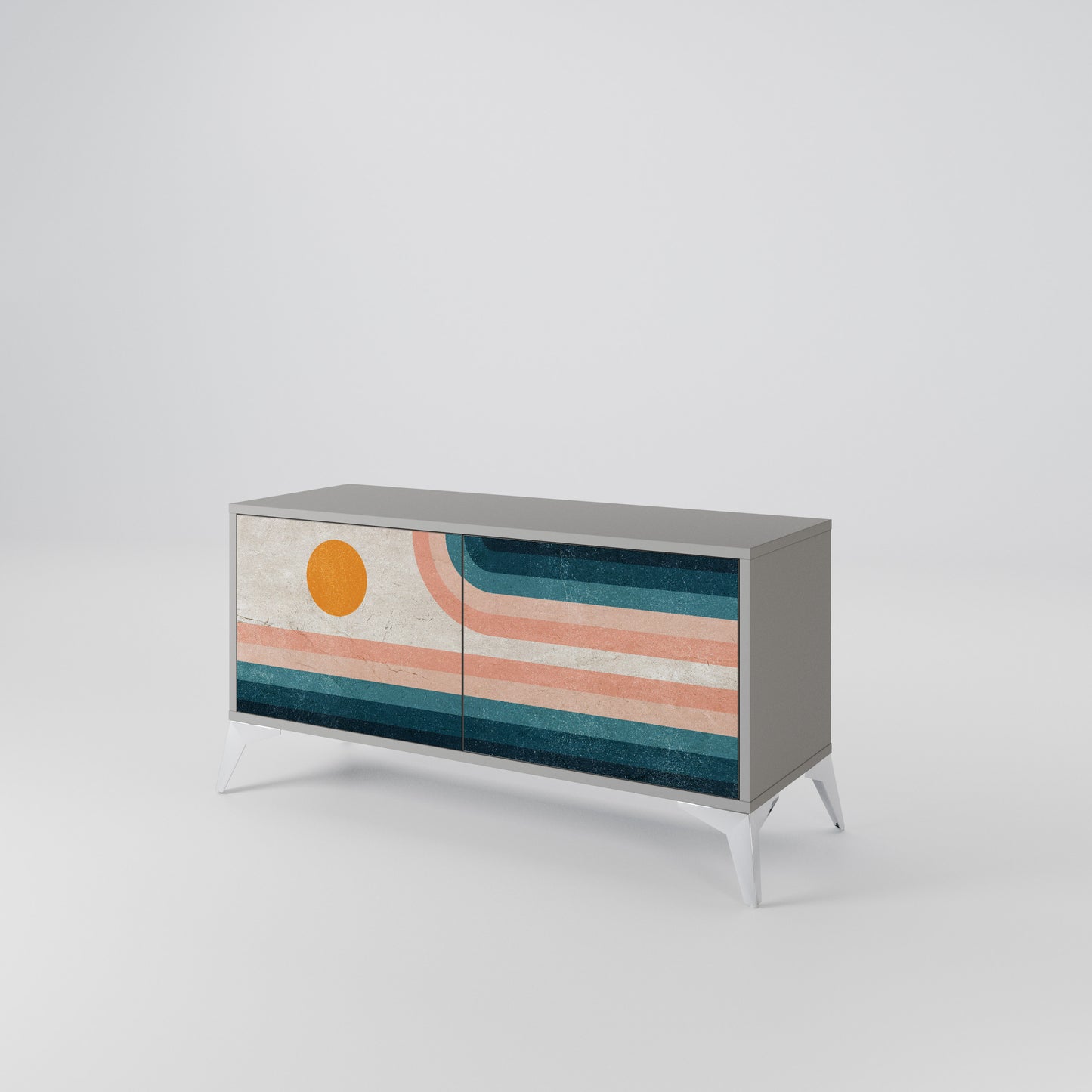 TWO HALVES Compact 2-Door TV Cabinet