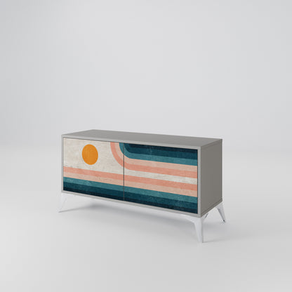 TWO HALVES Compact 2-Door TV Cabinet