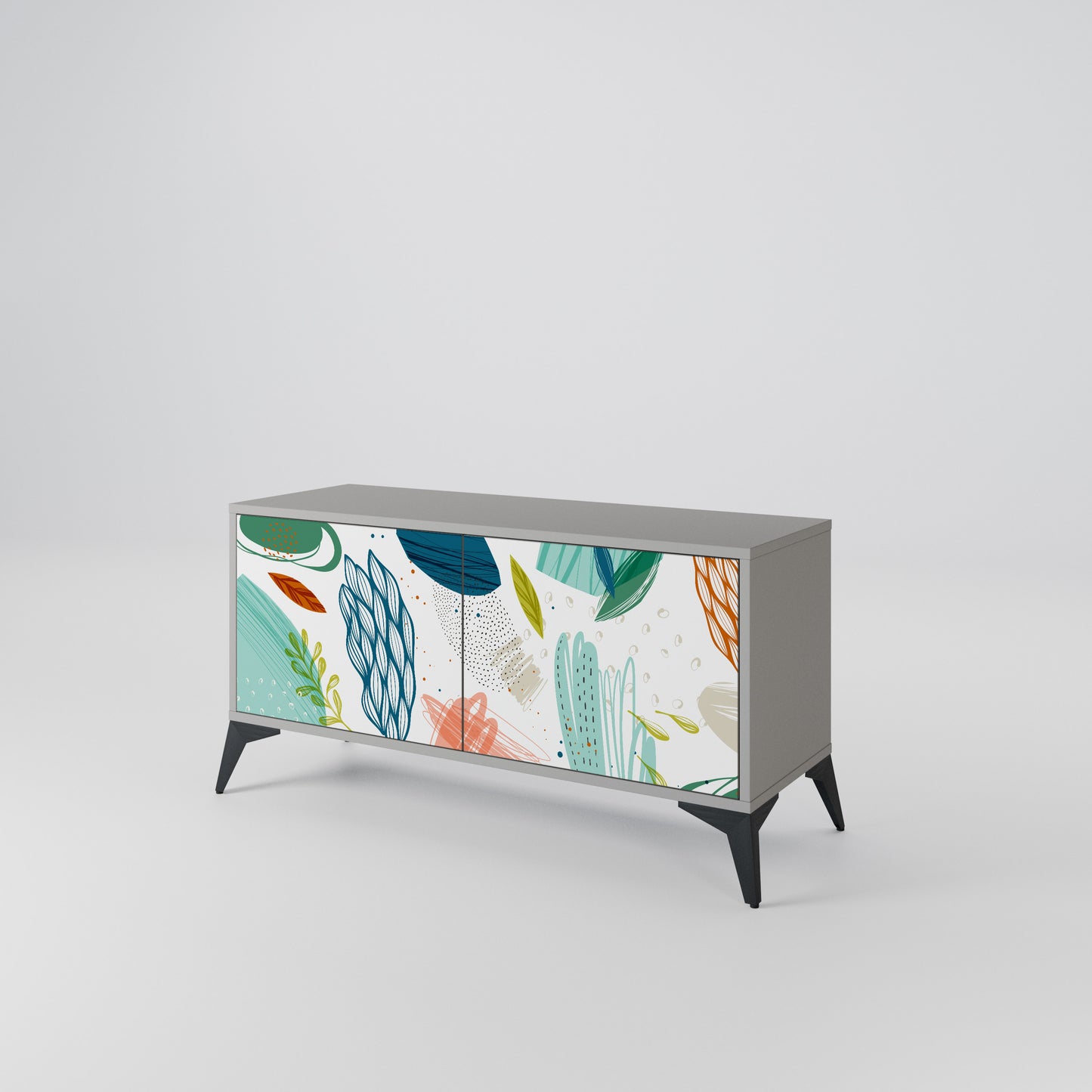 BOTANICAL HURRICANE Compact 2-Door TV Cabinet