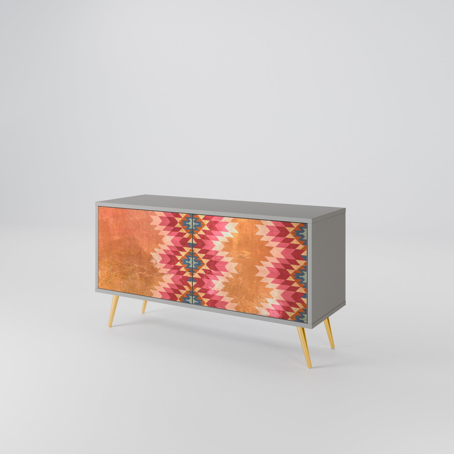 INDIAN FOLK Compact 2-Door TV Cabinet