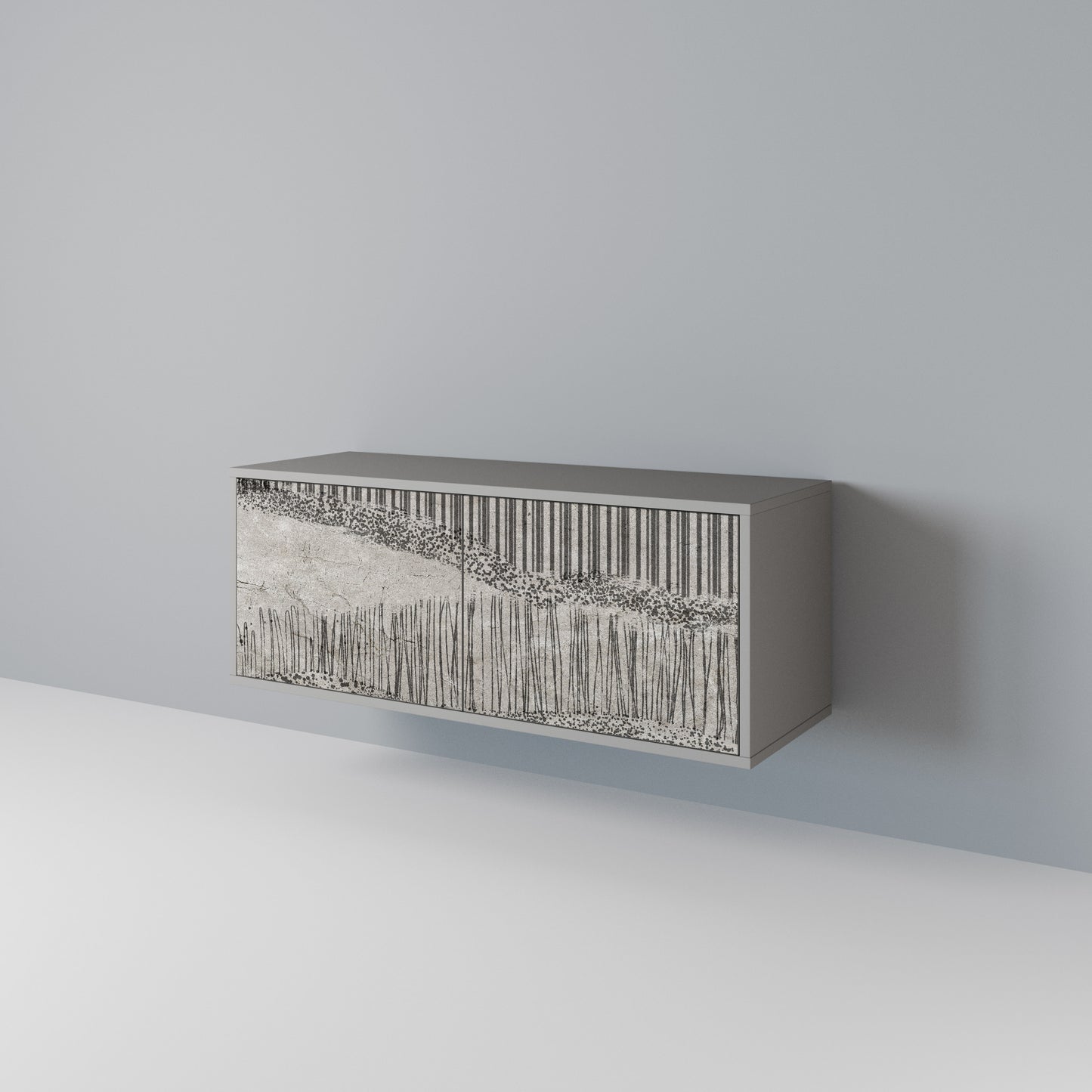 GRAIN LINES Compact 2-Door TV Cabinet