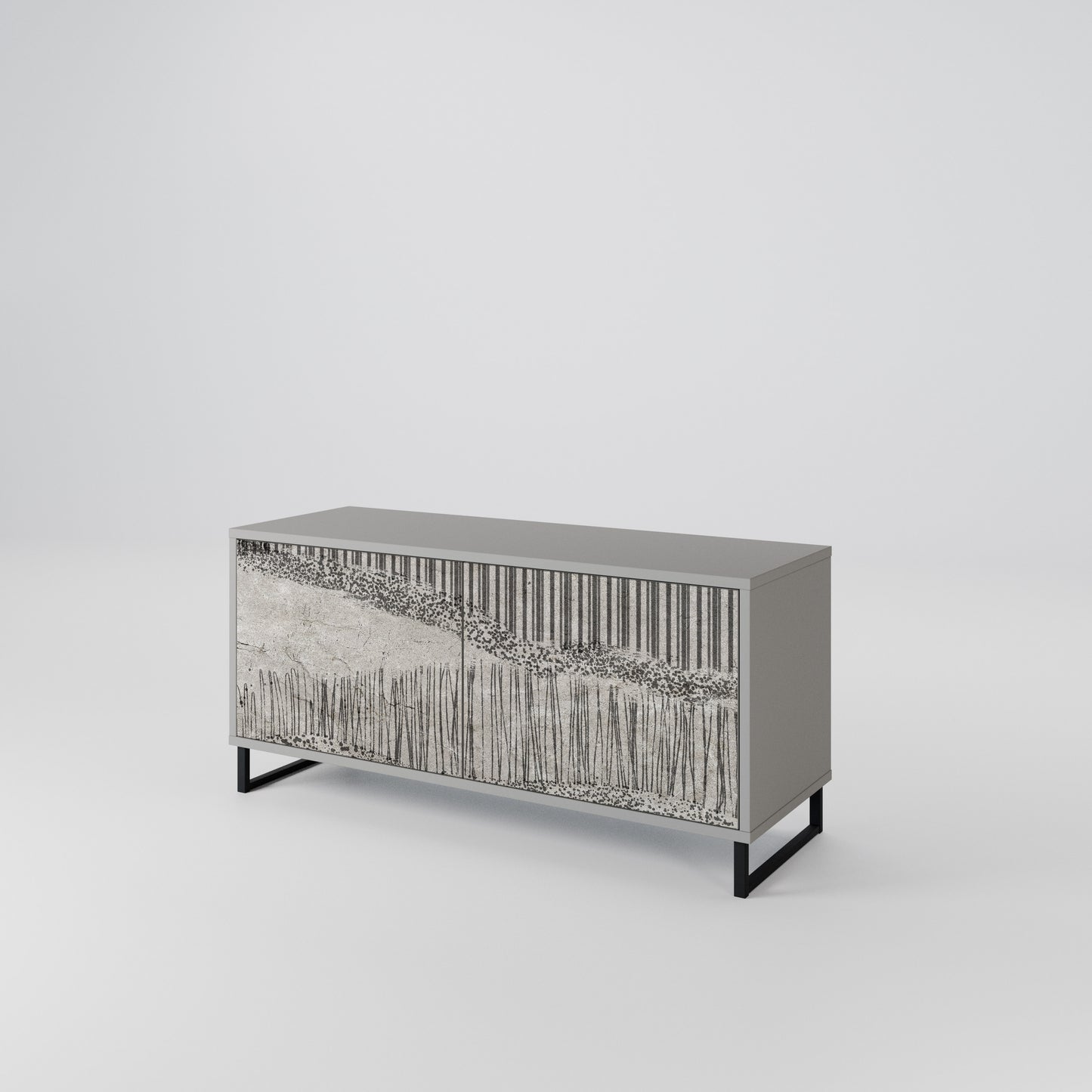 GRAIN LINES Compact 2-Door TV Cabinet