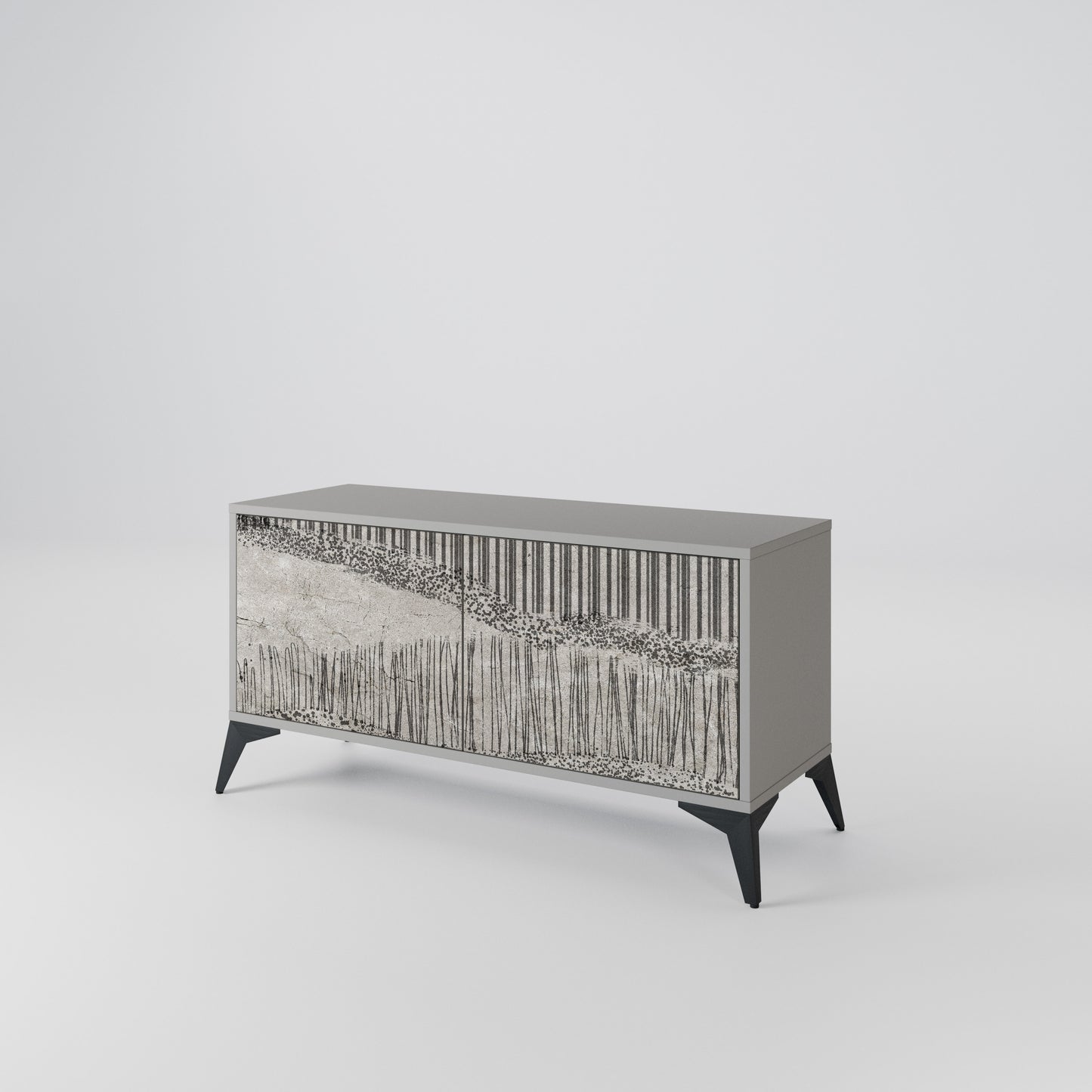 GRAIN LINES Compact 2-Door TV Cabinet