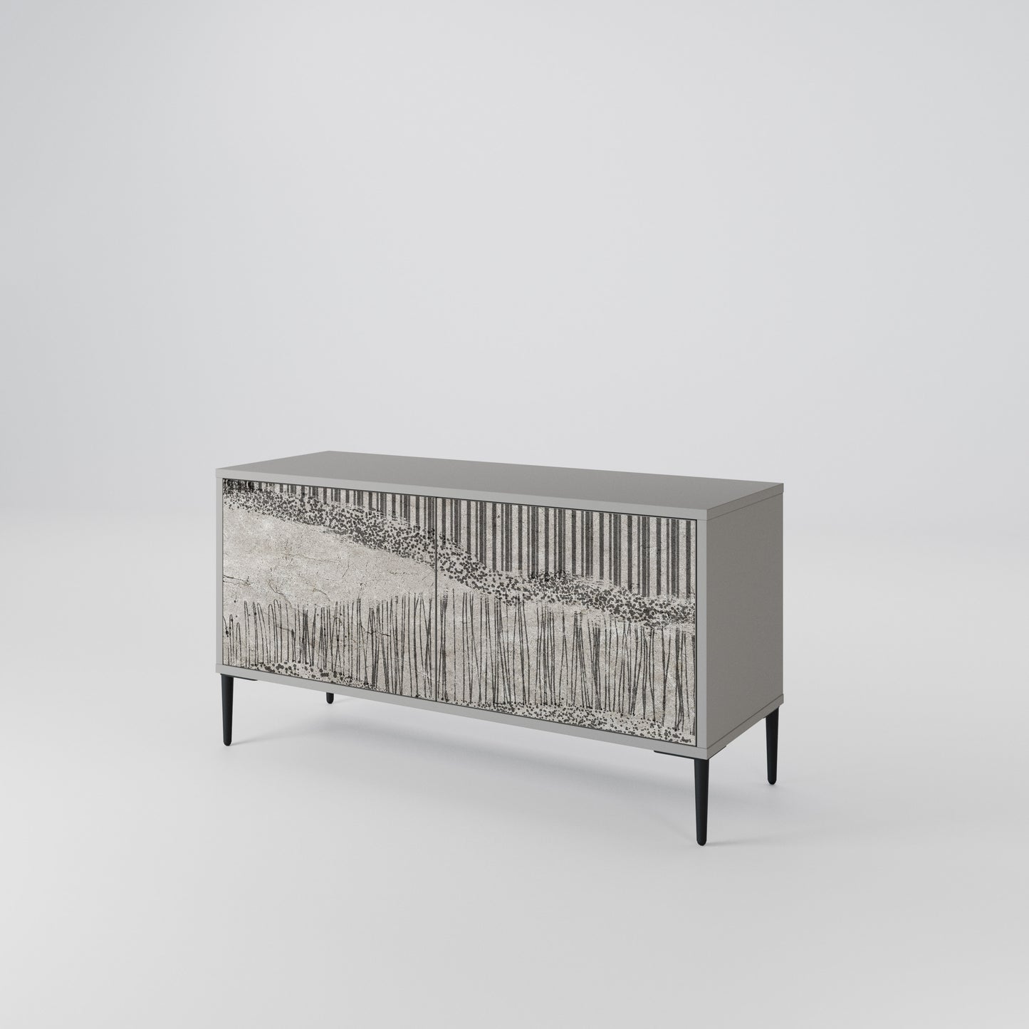 GRAIN LINES Compact 2-Door TV Cabinet