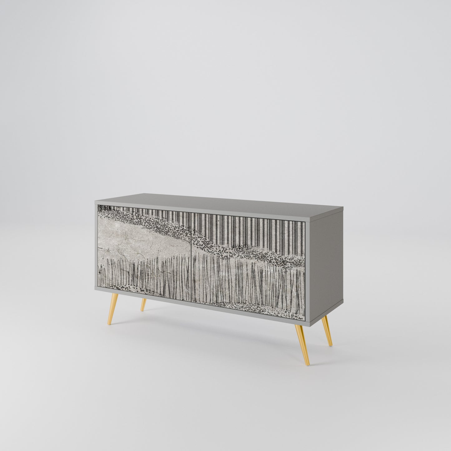 GRAIN LINES Compact 2-Door TV Cabinet