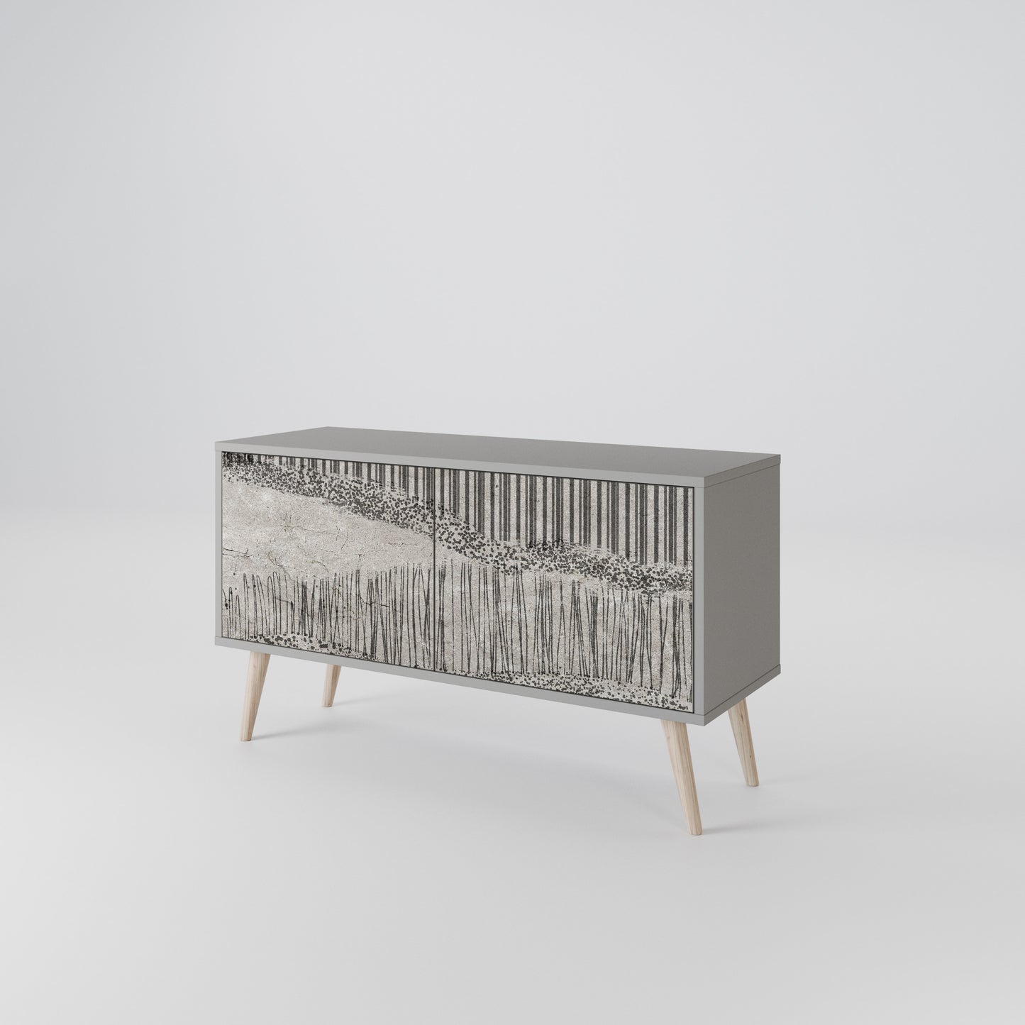 GRAIN LINES Compact 2-Door TV Cabinet