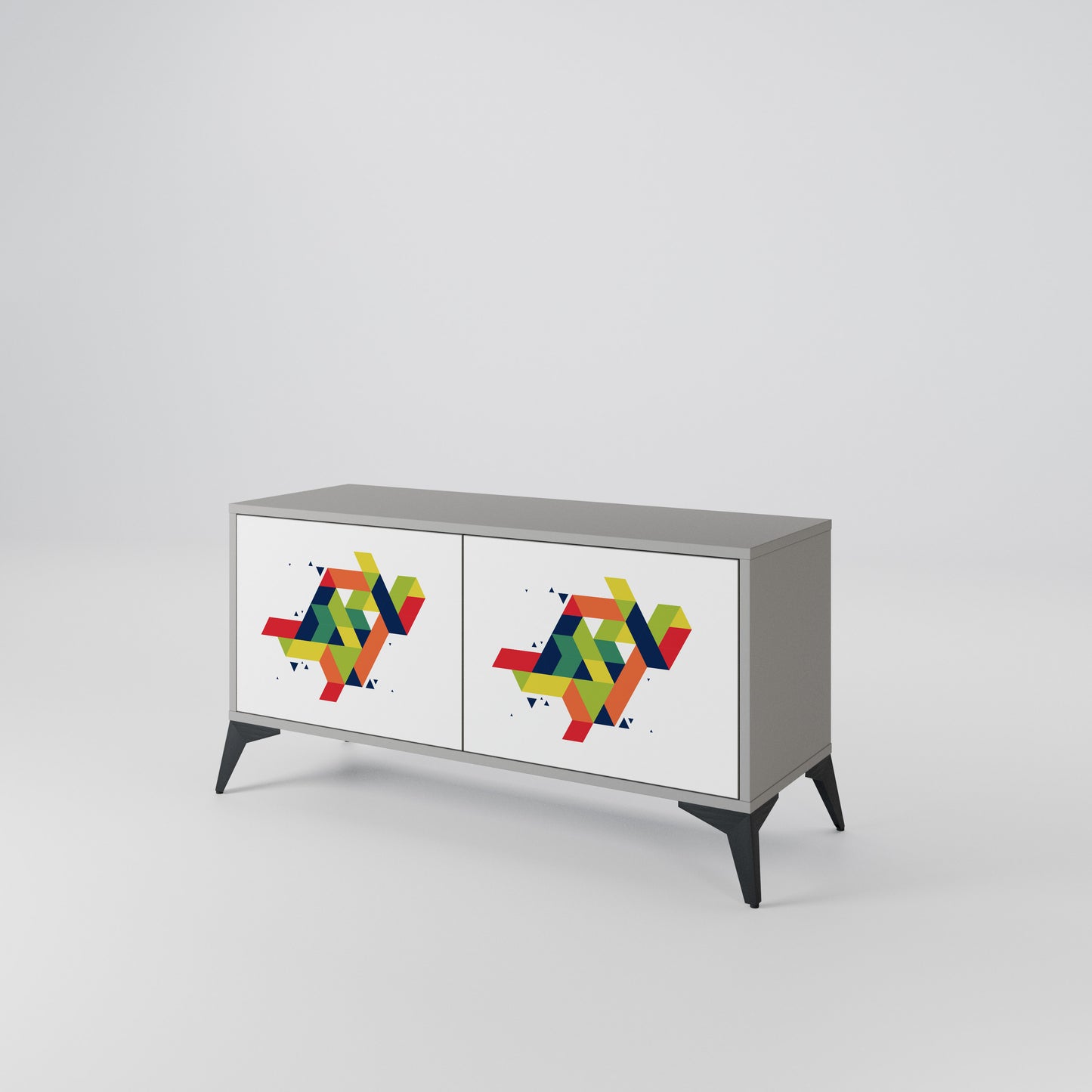 FUTURE SIGN Compact 2-Door TV Cabinet