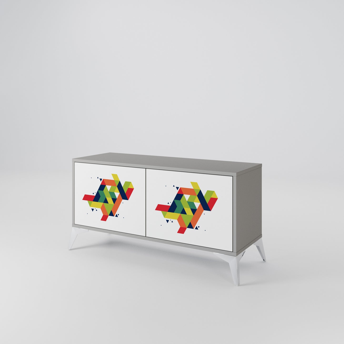 FUTURE SIGN Compact 2-Door TV Cabinet