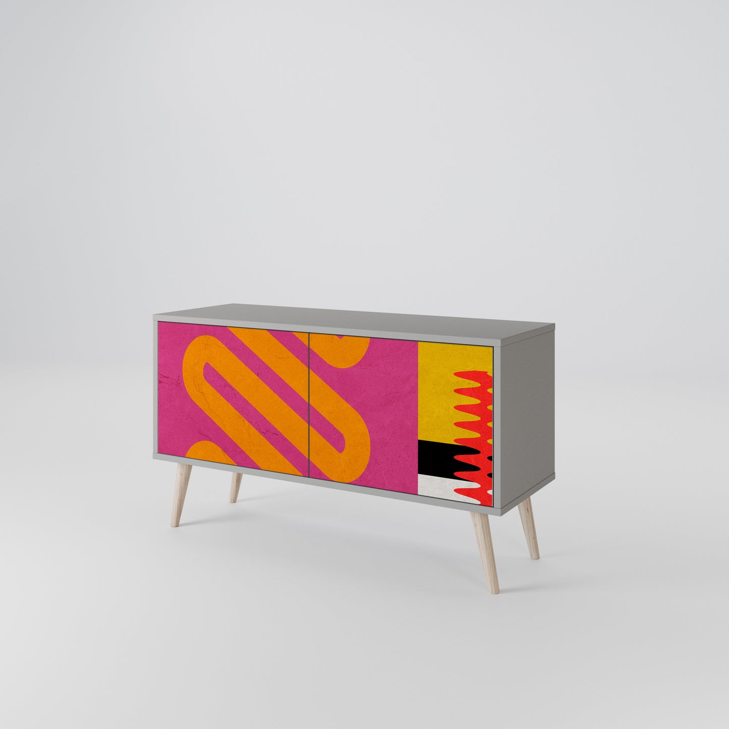 VIVID ART Compact 2-Door TV Cabinet