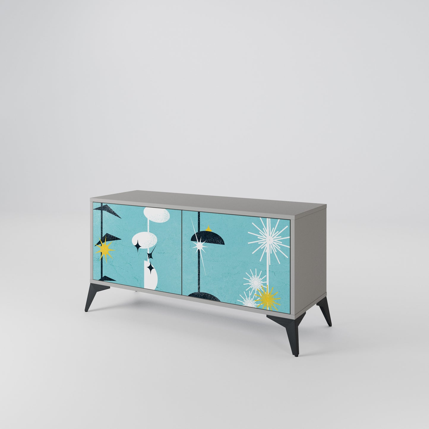 PATHS TO HAPPINESS Compact 2-Door TV Cabinet