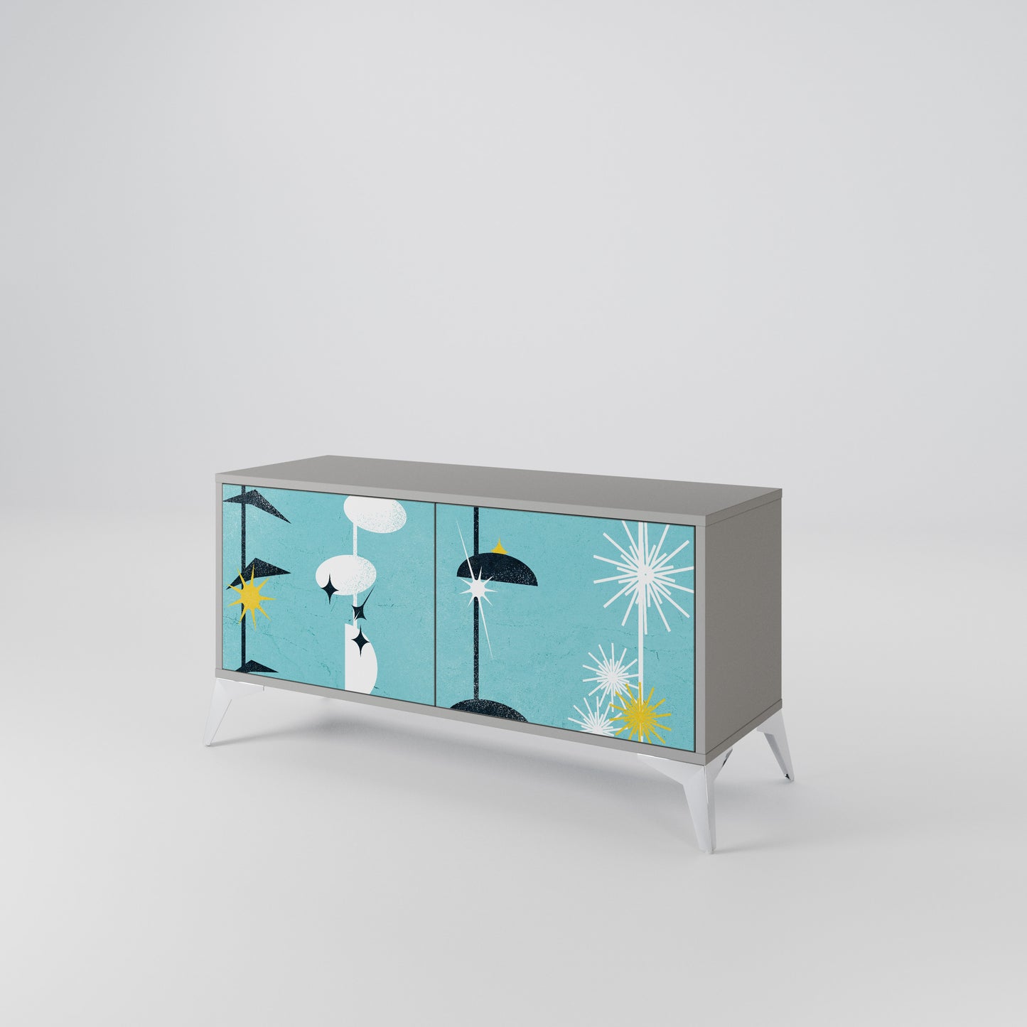 PATHS TO HAPPINESS Compact 2-Door TV Cabinet