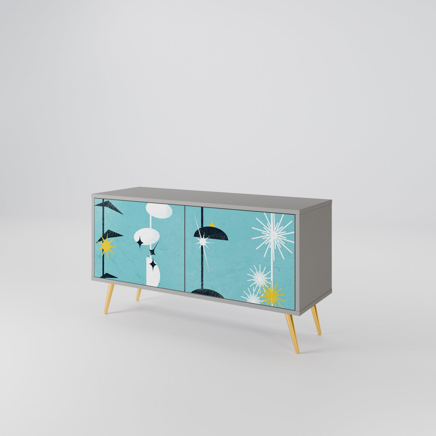 PATHS TO HAPPINESS Compact 2-Door TV Cabinet