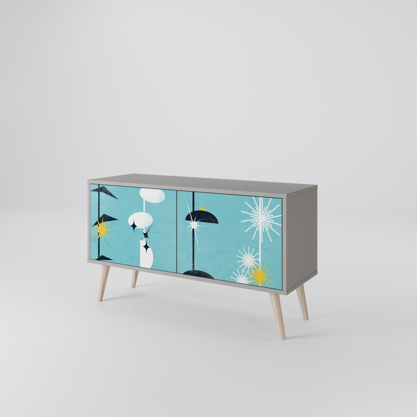 PATHS TO HAPPINESS Compact 2-Door TV Cabinet