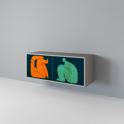 TOGETHER BUT SEPARATELY Mobile TV Compatto a 2 Ante