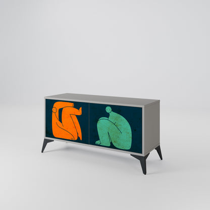 TOGETHER BUT SEPARATELY Mobile TV Compatto a 2 Ante