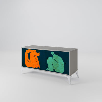 TOGETHER BUT SEPARATELY Mobile TV Compatto a 2 Ante