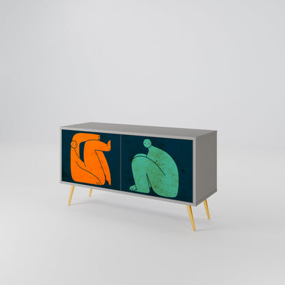 TOGETHER BUT SEPARATELY Mobile TV Compatto a 2 Ante