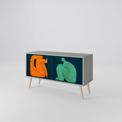 TOGETHER BUT SEPARATELY Mobile TV Compatto a 2 Ante