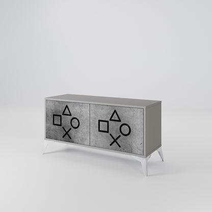 GAMER CHOICE Compact 2-Door TV Cabinet