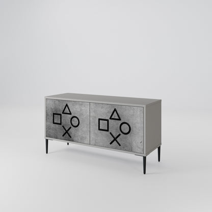 GAMER CHOICE Compact 2-Door TV Cabinet